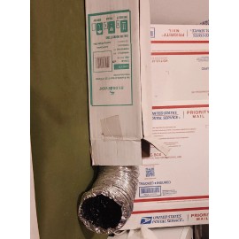 Unbranded 4" 25 Feet  Non-insulated  Air Ventilation Ducting Vent Hose Hydrofarm - ACDC425