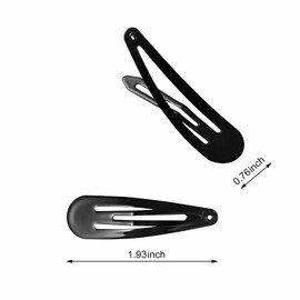 SWSTINLING 120 Pack Black Hair Clips | Non-Slip Snap Clips for Women & Girls | Durable Hairpins for Thick Hair, Updos, Braids & Buns | Secure Hold, Snag-Free Design