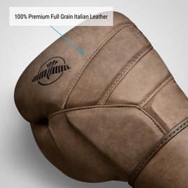 Hayabusa T3 LX Leather Boxing Gloves for Men and Women - Brown, 16 oz