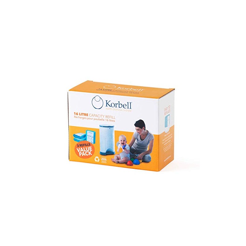 Korbell Nappy Disposal Bin Liners - Standard (16 Litre) -