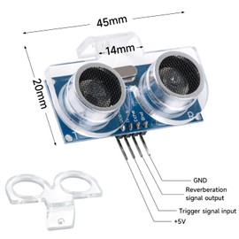 2pcs Ultrasonic Sensor Module HC-SR04 for Arduino, Distance Sensors with 2pcs Mounting Bracket Compatible with Mega2560, Robot kit, for ZigBee (2)