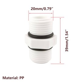 Qrity Qrity 1 PCS Ro Water Filter Fitting, 1/2" Male to 1/2" Male Thread Connector, Threaded Pipe Fitting, for RO Reverse Osmosis System