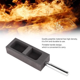 Graphite Mould, Graphite Cast Pure Graphite Ingot Melting Pot for Gold Silver Melting Casting Refining with High-Quality Graphite Material, Good Thermal Conductivity (1 kg)