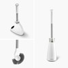 simplehuman Toilet Brush with Caddy, Stainless Steel, White