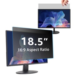 VanHooc 18.5" Privacy Screen Computer for 16:9 Aspect Ratio, 2-Sided Removable Anti-Peeping/Anti-Glare, Blue Light Block, UV Protect, Reduce Strain, Anti-Scratch, Fits 18.5-inch 16:9 Protector Film