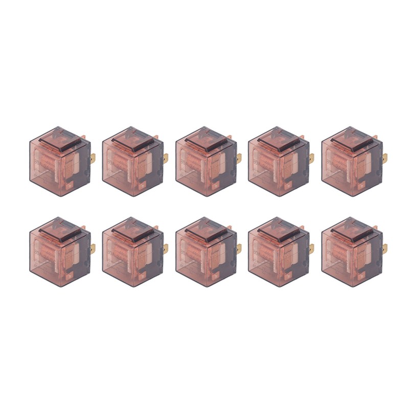 10PCS SPDT 5 Pin Relay Copper Contact Acrylic Waterproof Housing