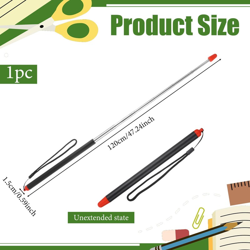 Expandable whiteboard Pointers, Telescopic Teachers Pointer Stick, Retractable Teaching-Pointer, Hand-Pointer