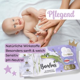Millis Starterset - 2x25 Zaubertücher + 2x60 Feuchttücher - Sanfte Pflege für empfindliche Babyhaut - Ideal bei Windeldermatitis - Ohne reizende Zusätze - Für den Wickeltisch und unterwegs