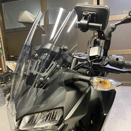 Motorcycle Windshield Deflector with Mounting Bracket for Z400 Z250 Z 400 250 2019 2020 2021 2022 2023 2024 Windscreen Visor Wind Screen Protector Airflow Flyscreen (Light Smoke)