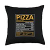 Thanksgiving Christmas Pizza Nutritional Facts Labels Throw Pillow