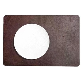 Set of 4 PU Leather Placemats, Double-Sided, Waterproof, Oil-Proof, Scratch-Resistant, Durable with Cowhide Texture, 30cm x 43cm – Perfect for Dining Tables (Brown)