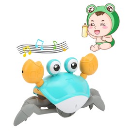 WLAUBO Crawling Crab Baby Toy,Tummy Time Musical Walking Dancing Crab Toys for Babies Toddler Interactive Development Toy