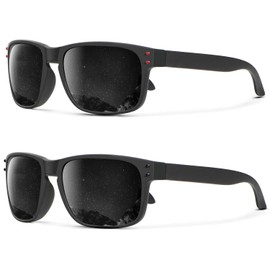 KALIYADI Polarized Sunglasses for Men Women, Mens Sunglasses Polarized UV Protection, Vintage Sun Glasses for Fishing Running Driving (2 pack)