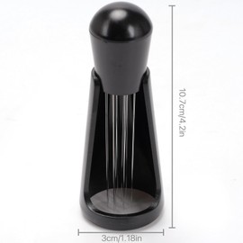 VANANA Coffee Stirring Tamper Distributor WDT Tool Espresso Needle Stirrer Stirring Tool with Stand 304 Stainless Steel 12 Needles 0.4mm Coffee Tamper Distribution Tool