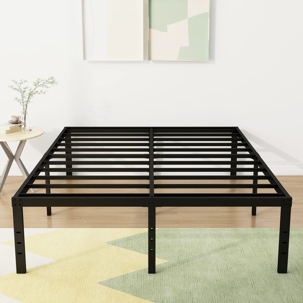 DiaOutro 18 Inch Queen Bed Frame Heavy Duty Metal Platform