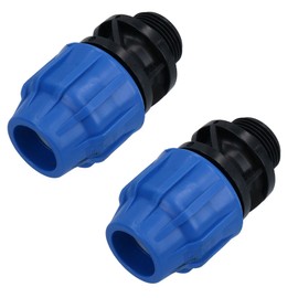 25mm x 1" MDPE Male Adapter Compression Coupling Fitting Water Pipe 2pk