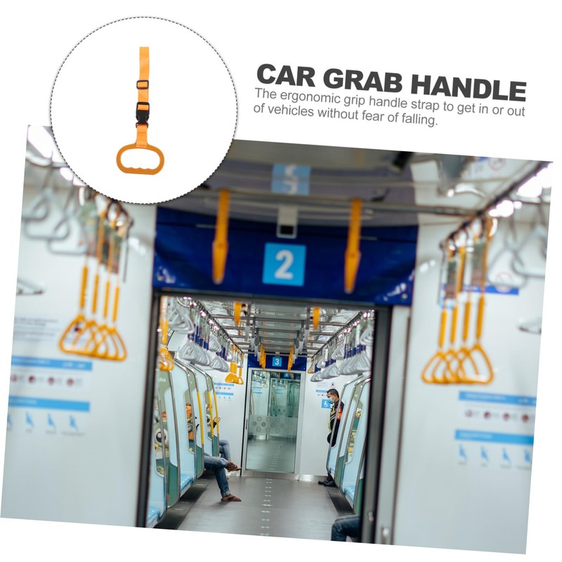 PACKOVE Car Assist Device Adjustable Cane Grab Lifter Strap for