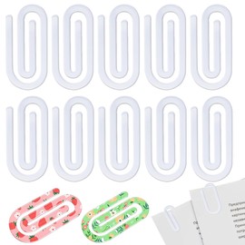 IKOPFLN 10 Stück Verkaufen Acryl Papier Clips leeres Modell groß, Sublimation Clip s, Sublimation Whiteboard Clips,paperclip bookmark