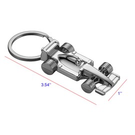DayCount® Pack of 2 Race Car Metal Key Chain, Stainless Steel F1 Formula Race Racing Keychain, Metal Car Keychains Key Rings Fob Racing Key Holder for Men Boys