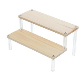 Ciieeo Acrylic Tiered Display Stand for Jewelry and Cosmetics Organizer Shelf Riser for Vanity Retail Use Easy Assembly Acrylic Design for Showcasing