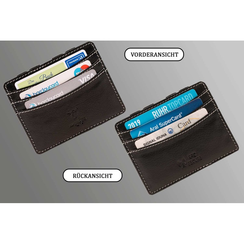 Matador Magic Genuine Leather Wallet, black/Black, Minimalist