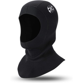 Chargenyang Wetsuit Hood 3mm Snorkel Hat Thermal Neoprene Scuba Diving Hood Wetsuit Hat Cap with Flow Vent, Surfing Sailing Cap for Men Women (Medium)
