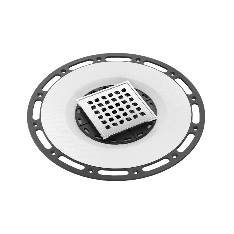 NEODRAIN 4x4 Inch Square Floor Drain Stainless Steel with ABS