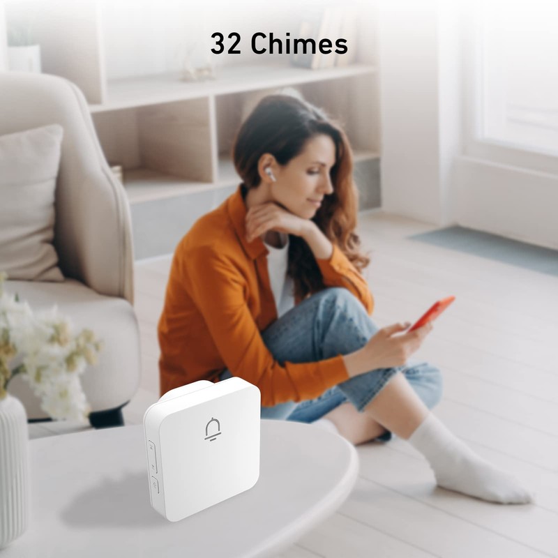 SECRUI Wireless Doorbell, Waterproof Door Bell Chime Kit with 1000FT
