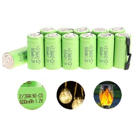 anmas rucci AA Ni-Cd 1.2V 2/3AA 600mAh Rechargeable Battery - 12pcs Green
