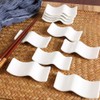 Ceramic Chopsticks Rest Rack Set of 6pcs,Chinese Style Dinner Spoon