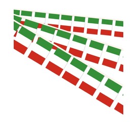 10 Meters Italy Miniature String Pennant Flag,30 PCS Italian Small Bunting Banners,32 FT Decorations For Outdoor Indoor House Home Office Meeting Party