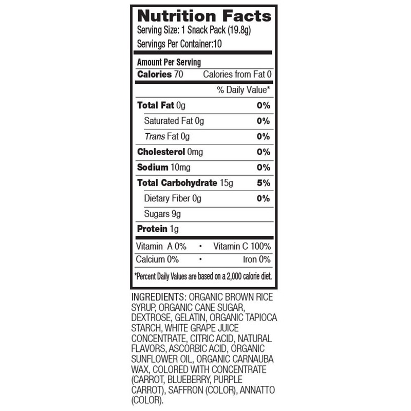 YumEarth Organic Fruit Flavored Gummy Bears, 10- .7oz. Snack Packs,