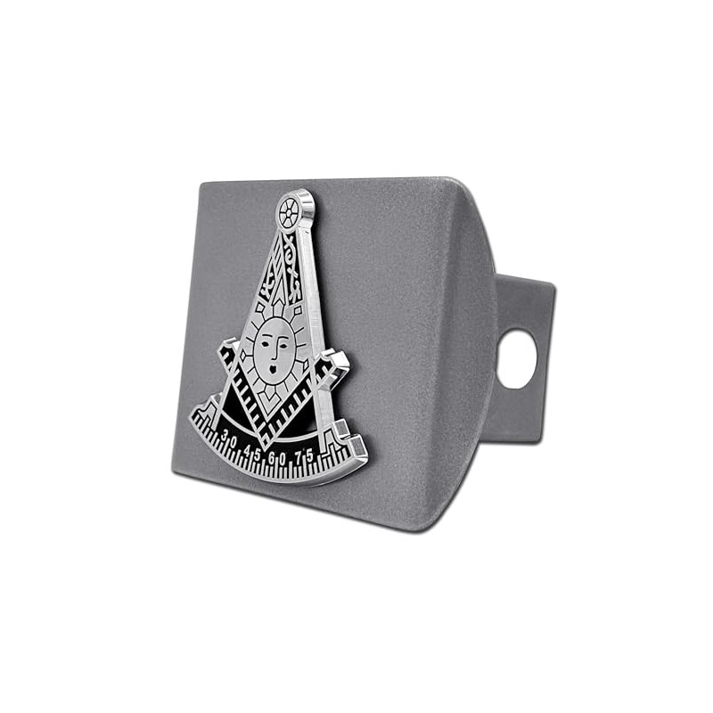 Masonic Compass Sun and Quadrant Past Master Brushed All Metal