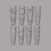 3D Nail Molds Thorns Design, Silicone Tool Art Y2k Decoration