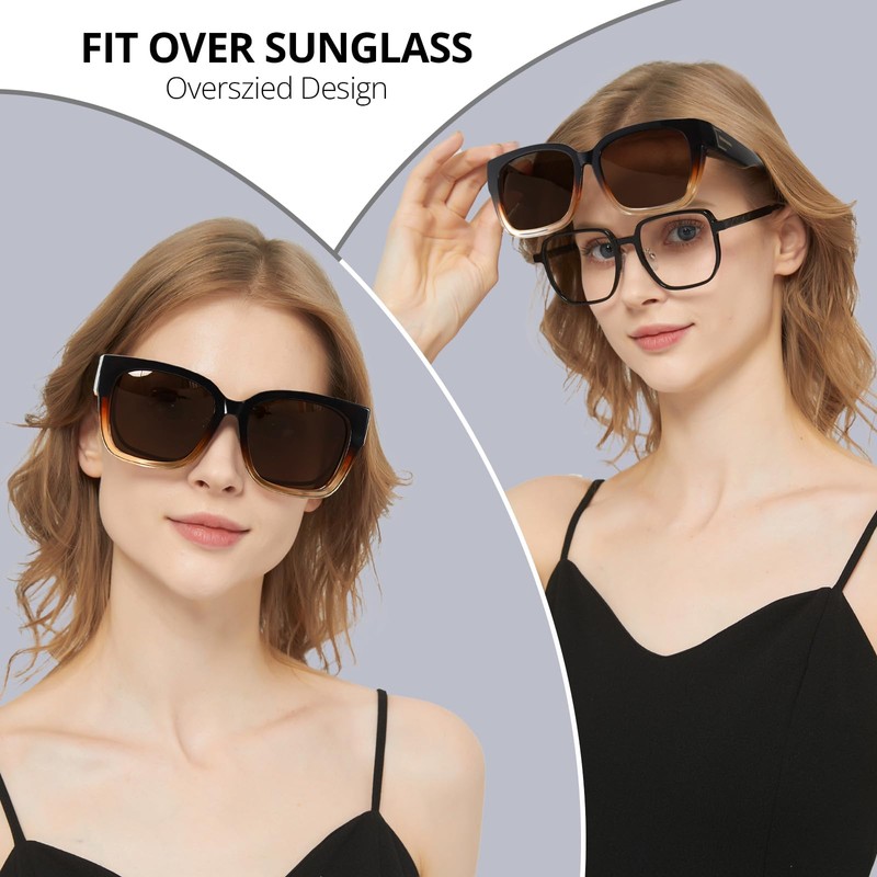 SIPHEW Over Glasses Sunglasses Womens Polarised Fit Over Sunglasses Ladies