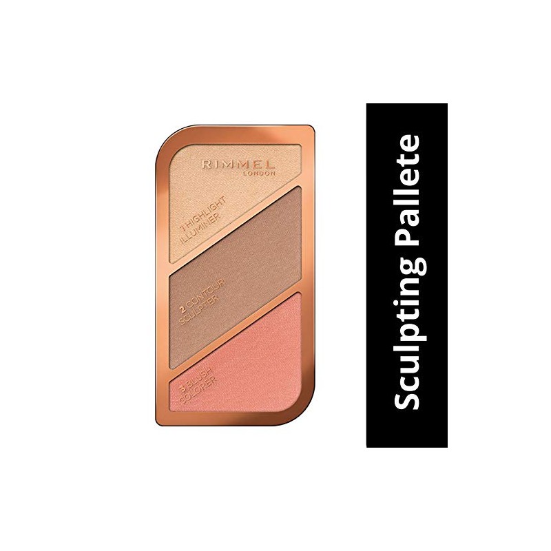Rimmel Rimmel London Sculpting Highlighter Palette 3-tone, Coral Glow, 18.5