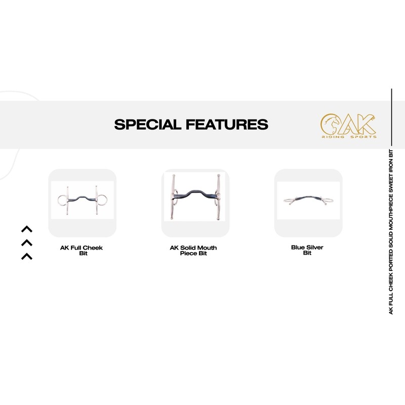 AK Blue Silver Full Cheek Ported Solid Mouthpiece Sweet Iron