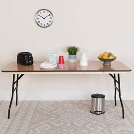 Flash Furniture 30x72 Wood Fold Table chair, Black