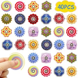 40 Pack Mini Fidget Spinner Toys Party Favors Easter Basket Goodie Bag Stuffers Gifts,Stress Relief Sensory Toys for Kids Teens Adults Autisms,Treasure Box Toy for Classroom Prizes Supplies (color-40)