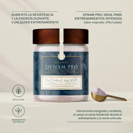 Dynam PRO de Oxomio – Pre‑entreno Ultra Energizante, Resistencia y Concentración – Sabor Piña Colada, 266 g