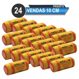 Selecta Venda Elástica De 10 Cm Por 05 Mts Paquete 24 Piezas