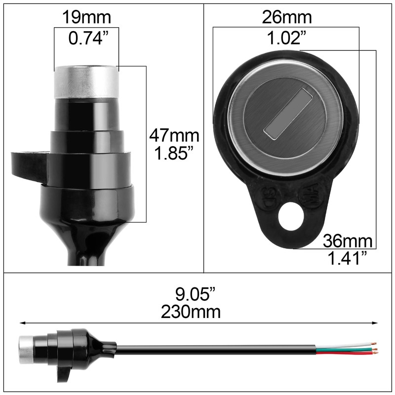 3 Wire Ignition Switch Key Replacement for 50cc 70cc 90cc