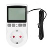 Temperature Control Socket LCD Display ABS Housing Electronic Thermostat Controller