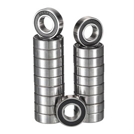 HiPicco 625-2RS Deep Groove Ball Bearings, ID 5mm x OD 16mm x Width 5mm Miniature Bearings, Double Rubber Sealed Ball Bearing Pre-Lubricated Chrome Steel Z2 Lever 20pcs