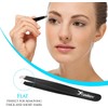 Candure Tweezers for Eyebrows - Professional Stainless Steel Slanted and