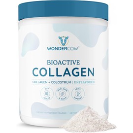 Collagen Peptides Powder with Bovine Colostrum: Grass-fed, hydrolyzed bone collagen (Type I & III) for hair, skin, nail, and joint support. Naturally sourced and perfect for both women and men.