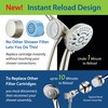 AquaCare Magneton 8-setting Magnetic Docking Hand Shower with Built-in Shower