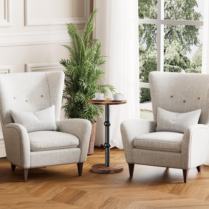 Yuede Drink Table, Small Round Side Table for Small Spaces,