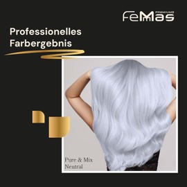 Femmas Neutral Hair Colour Set I Hair Colour Cream 100 ml + Oxycreme 100 ml 1.9% I Permanent Hair Colouration + Developer I Gentle & Long Lasting I Salon Hair Colour for Home