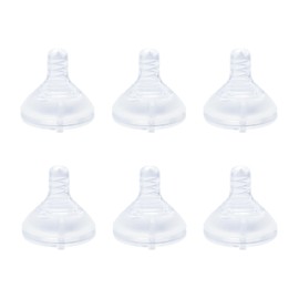 Silicone Nipples for Lansinoh Bottles, Anti-Colic Replacement Nipple for Baby 1m+, BPA Free, Slow Flow, Size S, 6 Count
